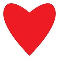 red heart on white background vector