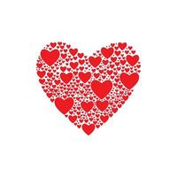 collection of pictures of hearts that make up a big heart on a white background vector