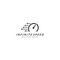 Unlimited speed logo design for the racing logo vector