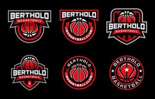 logotipos deportivos de baloncesto de berthold vector