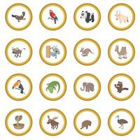 círculo de icono de animales vector