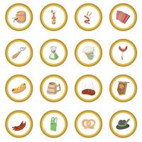 Oktoberfest party cartoon icon circle vector