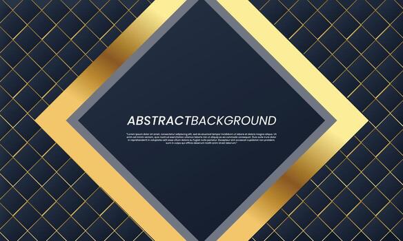 Abstract blue Background and Golden Line Element Combine with. Luxury Elegant Background Design vector