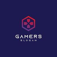 gamer logo design modern concept vector