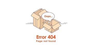 The page not found. Error 404
