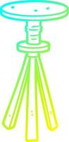 cold gradient line drawing cartoon stool vector