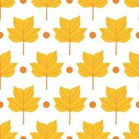 hoja de otoño patrón sin costuras vector hojas simples ilustración