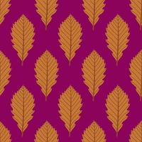 Autumn leaf seamless pattern vector simple leaves illustration