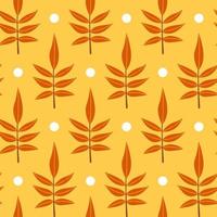 Autumn leaf seamless pattern vector simple leaves illustration