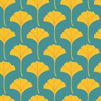 Autumn leaf seamless pattern vector simple leaves illustration