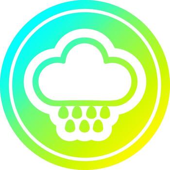 nube de lluvia circular en espectro de gradiente frío vector