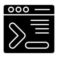 Command Line Glyph Icon vector