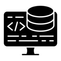 Backend Development Glyph Icon vector