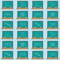 School pattern. Hand drawn doodle elements. School seamless background. Vector illustration