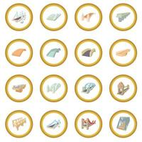 Bridge set icon circle vector