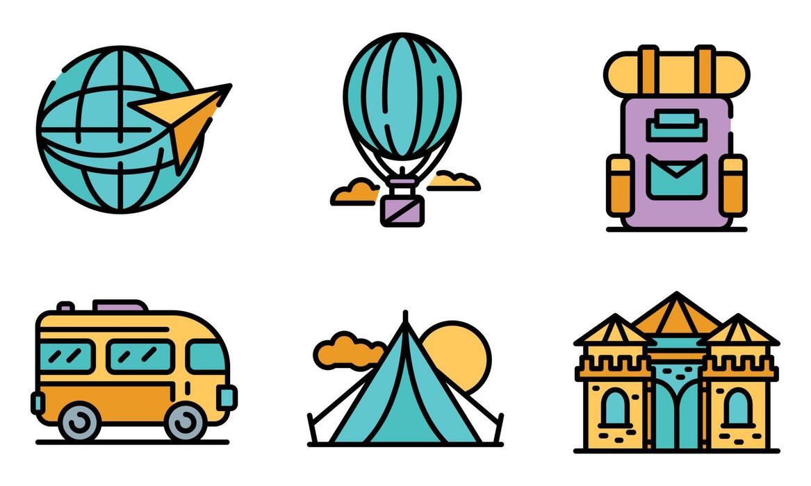 Travel Icon Pack Vector Art, Icons, and Graphics for Free Download