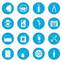 Car service maintenance icon blue vector