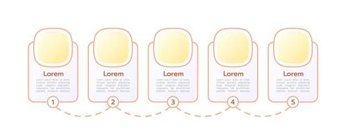 Task life cycle infographic chart design template. Abstract infochart with editable contour. 5 step sequence instructional graphics. Visual data presentation vector