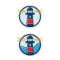 light house logo illustration vector