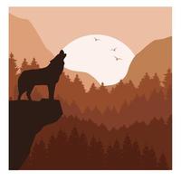 Wild life background vector