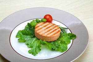 Salmon burger cutlet photo
