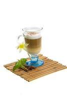 Coffee Late with Flower, mint, star-anise and cinnamon photo