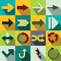 Arrow sign flat icons vector