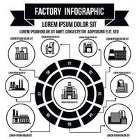 elementos infográficos de fábrica, estilo simple vector