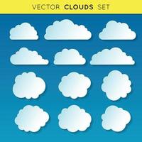 conjunto de nubes vectoriales 1 vector