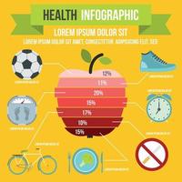 infografía de salud, estilo plano vector