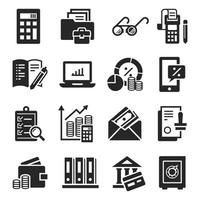 Accounting international day icon set, simple style vector