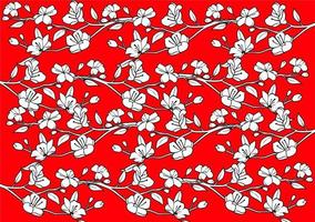 Floral White Pattern vector background