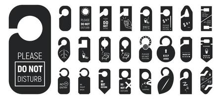 Hanger tags icons set, simple style vector