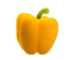 Yellow pepper isolated on white background photo