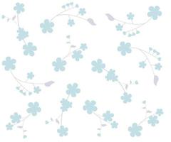 floral pattern of small flowers in pastel colors vector