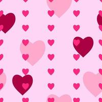 Editable Vector of Love Themed Pink Hearts Illustration Seamless Pattern to Create Background of Wedding Related Purposes