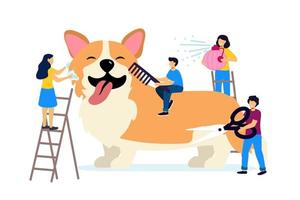 Professional groomer services vector