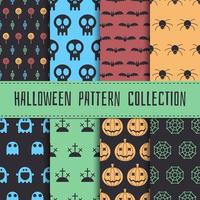 conjunto de patrones sin fisuras de halloween vector