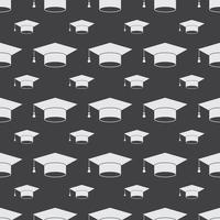 fondo de patrón sin costuras de gorro de graduación vector