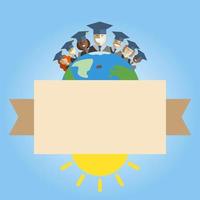 People of the World Graduation and Education Concept vector
