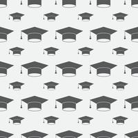 Graduation Cap Seamless Pattern Background vector