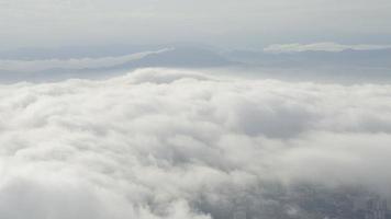 Fog sea at Penang Hill with background Georgetown cityscape video