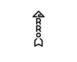 arrows formed from the word arrow vector