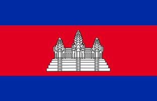 bandera nacional del reino camboya vector