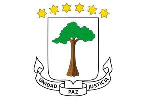 Coat of arms of republic equatorial guinea vector