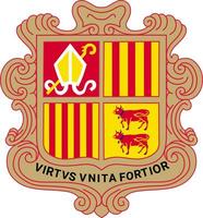 Coat of arms of Principality of Andorra vector