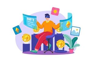 Create NFT using VR tech vector