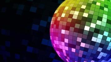 Mirror ball moving in the night party background video