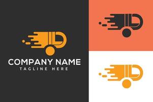 ILD logo, LD, ILD Delivery Logo designs Template. Illustration vector graphic of speed or moving element and letter D logo design concept. Perfect for, Delivery service, Delivery express logo design.