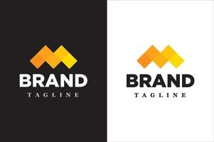 diseño de icono moderno logotipo en forma de letra m para empresa y mejor para identidad vector